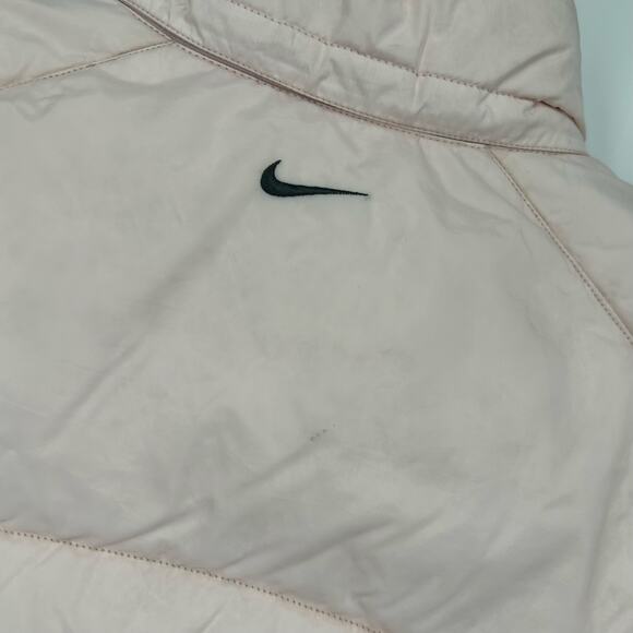 VTG y2k Women's Light Pink Nike Mini Swoosh Duck Down Feathers Puffer Jacket XL - Picture 9 of 12